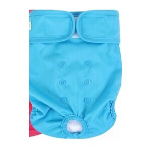 Wegreeco Washable Reusable Female‎ Dog Diaper Blue Medium